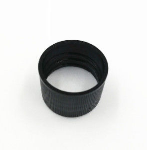 20mm 24mm 28mm ブラックリブド 滑らかなプラスチックスクリューキャップ インダクションシールガスケットまたは圧力感受性シールガスケット