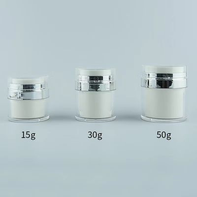 15ML 30ML 50ML 100ML Press Airless Cream Jar with Removable Inner Liner & Refillable Cartridge