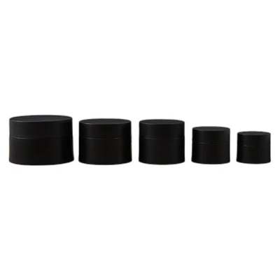 30ml 50ml 100ml アンバーブラック Pp プラスチック化粧クリーム ボトル 白黒蓋付き