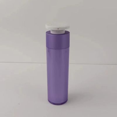 白いプッシュダウンプレスポンプの紫色プラスチック化粧品配給器ボトル
