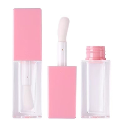5ML リップグロースチューブ グラディアント リップグロース 空いチューブ カスタムロゴ ブラシ付き黒い容器