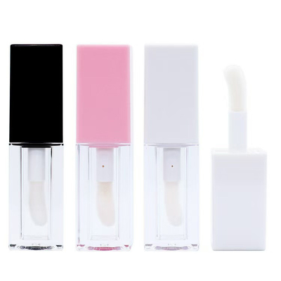 5ML リップグロースチューブ グラディアント リップグロース 空いチューブ カスタムロゴ ブラシ付き黒い容器