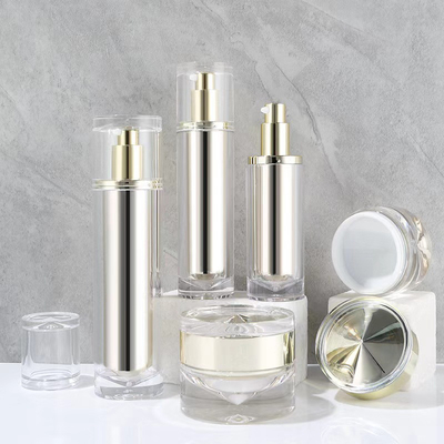 100ml アクリル 無気ポンプ 顔クリーム 化粧品 ボトル クリーム グラスセット