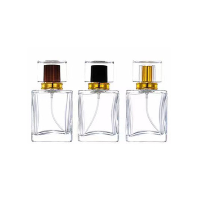 30ml 50ml 75ml キュービック形ガラス 香水霧瓶 輝くキャップ