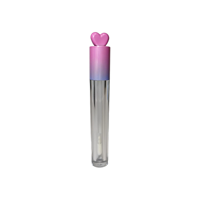 リップグロスチューブ、チップ付き、丸型、カスタムロゴ入り、リップグロスチューブ包装、空、6ml、クリア