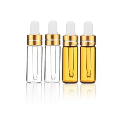 エッセンシャルオイルボトル 5ml 10ml 15ml 20ml 30ml 50ml 100ml 透明ゴールド色