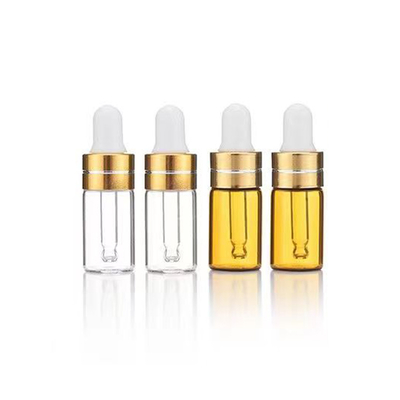 エッセンシャルオイルボトル 5ml 10ml 15ml 20ml 30ml 50ml 100ml 透明ゴールド色