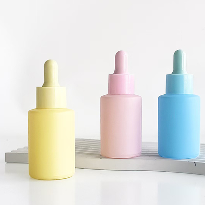 マカロン カラー エッセンシャル オイル ボトル 30ml プラスチックのPPポンプとガラス素材