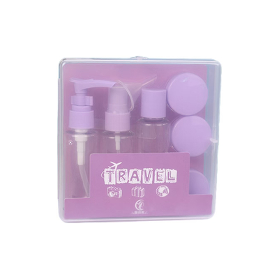 50ml 7個入り プラスチック トラベルセット ボトル ジッパーバッグセット 化粧品容器 スプレー フリップキャップ