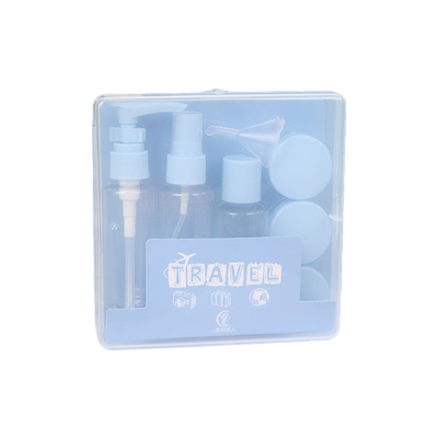 50ml 7個入り プラスチック トラベルセット ボトル ジッパーバッグセット 化粧品容器 スプレー フリップキャップ