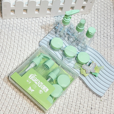 7個入り トラベルサイズ トイレタリーセット パーソナルボトル スクリューキャップ ポータブルプラスチック スプレー