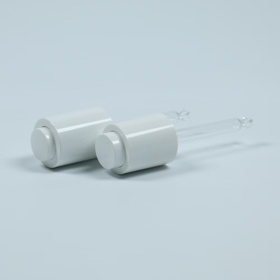 Custom Color 18mm 24mm Glass Pipette Press Down Type Plastic Dropper with Round Shape and Pump Material plastic pp and glass