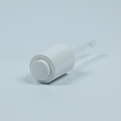 Custom Color 18mm 24mm Glass Pipette Press Down Type Plastic Dropper with Round Shape and Pump Material plastic pp and glass