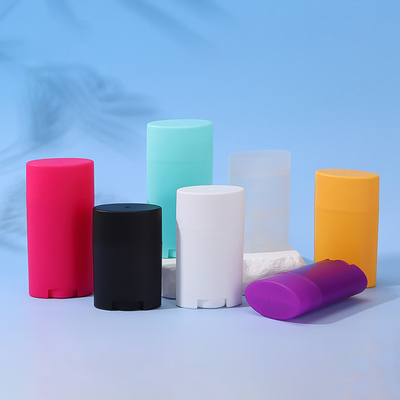 様々な色の丸い形 35g 50g 75g PPプラスチックボディ 香りのデオドラントバームスティック