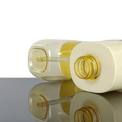 高品質ショルダー袖付き正方形PET化粧品ボトル 大容量300ml カスタマイズ対応