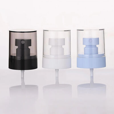 24mm ハーフカバープラスチックポンプスプレー 白ミスト 透明キャップ付き 液体塗布用ビッグキャップ