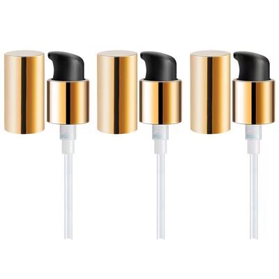 24mm 滑らかなPPプラスチック液体配給ポンプ アルミニウム処理クリームローションポンプ 梱包用のボトル