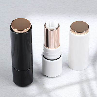 卸売 贅沢 3.5G プラスチック 白黒金 唇膏チューブ シールリング