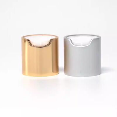 24/410 PP 丸型プレス メタルキャップ ゴールド/シルバー プラスチックディスク 上蓋 UV プリント 24mm スクリップキャップ
