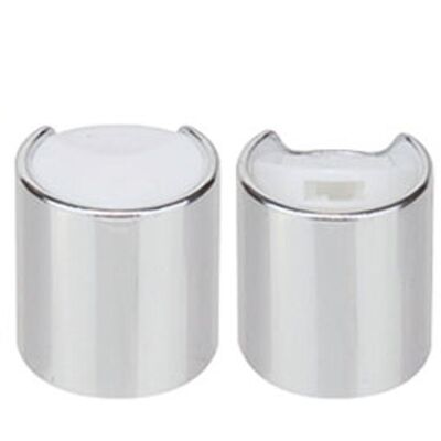 24/410 PP 丸型プレス メタルキャップ ゴールド/シルバー プラスチックディスク 上蓋 UV プリント 24mm スクリップキャップ