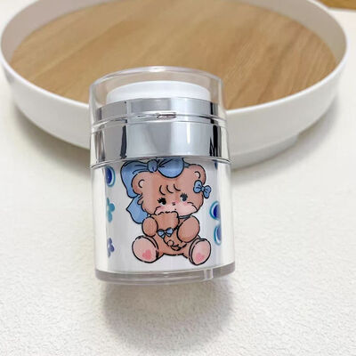 15/30/50/100ml エアレスプレス クリームボトル ジャー カスタマイズデザイン スキンケア コスメ