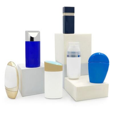 50ml 日焼け止めローション ボトル シルバーキャップ オーバル プラスチック化粧品 コンテナ 基礎 BBクリーム スキンケア