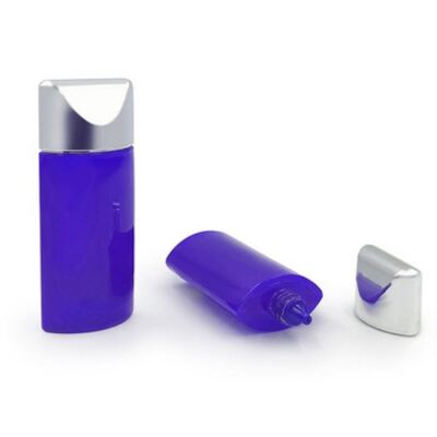 50ml 日焼け止めローション ボトル シルバーキャップ オーバル プラスチック化粧品 コンテナ 基礎 BBクリーム スキンケア