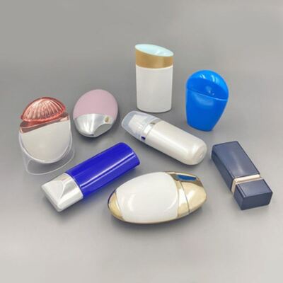 50ml 日焼け止めローション ボトル シルバーキャップ オーバル プラスチック化粧品 コンテナ 基礎 BBクリーム スキンケア