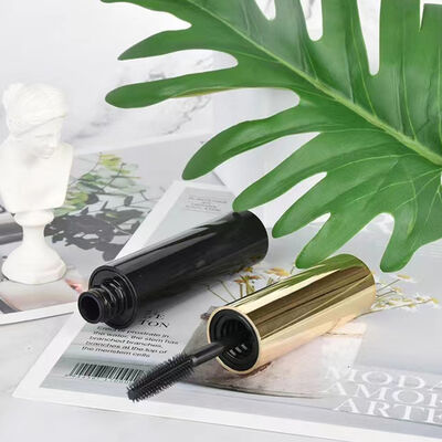 Empty Mascara Bottle, Gloss Pink Plastic Mascara Tube With Silicone Plastic Brush Wand For Mascara Eyelash Serum Packaging