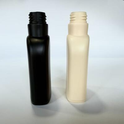 28mm 200ml HDPE 33g マットブラック/ベージュ シャンプー ローション 化粧品パッケージ用の空きプラスチックボトル