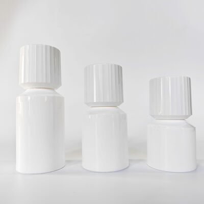 ホワイト PP 真空空気抜きポンプ ボトル 30ml 50ml 80ml 100ml 空っぽ 再充填可 化粧液容器 携帯 スキンケア 血清 潤滑剤 美容包装用 真空ボトル