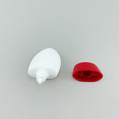 円形の卵形 空っぽの日焼け止め 瓶のロール 白色マット プラスチック ロールオン デオドラント 容器 黄色 フリップキャップ 再充填可 化粧品 瓶 日焼け止め 体油 デオドラント 梱包