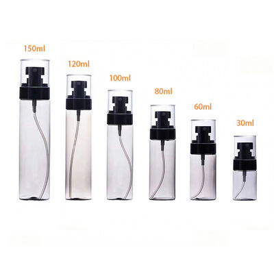 15ml 30ml 50ml 80ml 100ml 120ml ペット 薄霧スプレーボトル クリームポンプ ユニークな透明なプラスチックスプレーポンプボトル