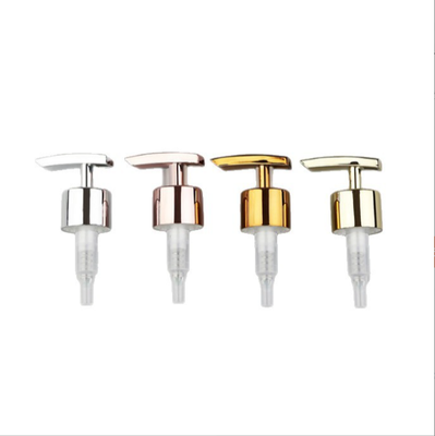 Silver and Golden Cosmetic 24/410 28/410 Lotion Pump Spill-Proof Shampoo Dispenser Pump With Safety Lock for Cosmetic Bottles