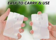 20mlプラスチックPPはクレジット カードの香水瓶のTrasparent水スプレーのびんを