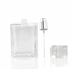 100ml透明な正方形のガラス香水瓶ポンプ スプレーヤー