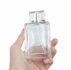 100ml透明な正方形のガラス香水瓶ポンプ スプレーヤー