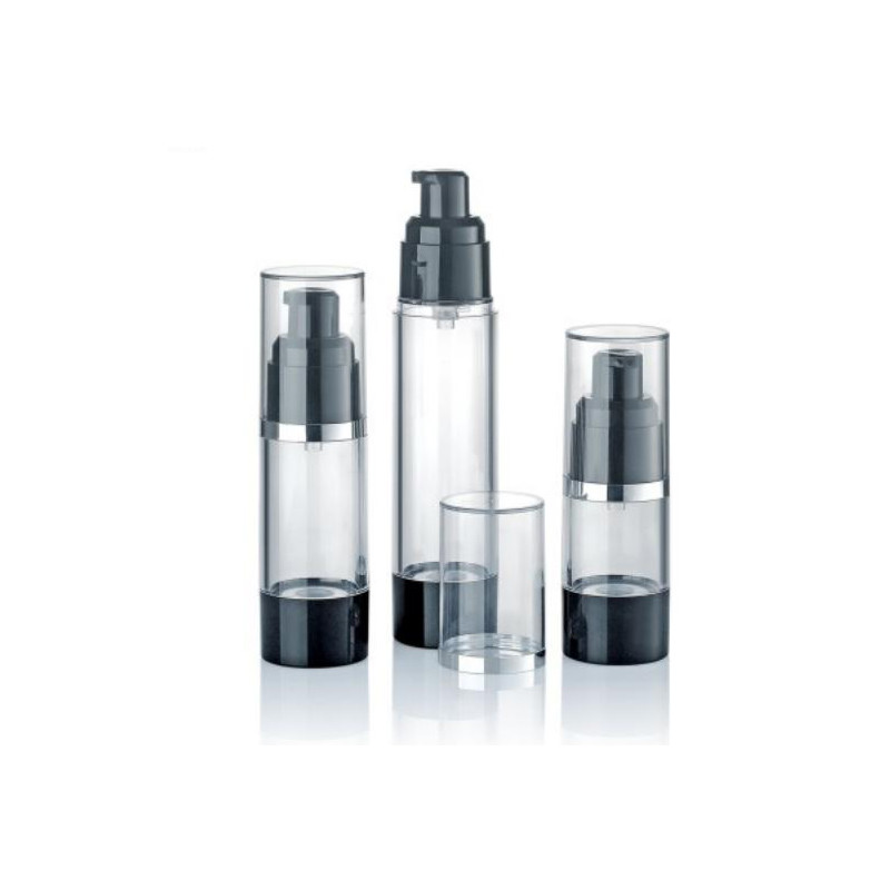 カスタム15ml 30ml 50ml プラスチックエアレスポンプ 真空化粧品ボトル 漏れ防止 制御されたディスペンシング クリーム ローション パッケージング