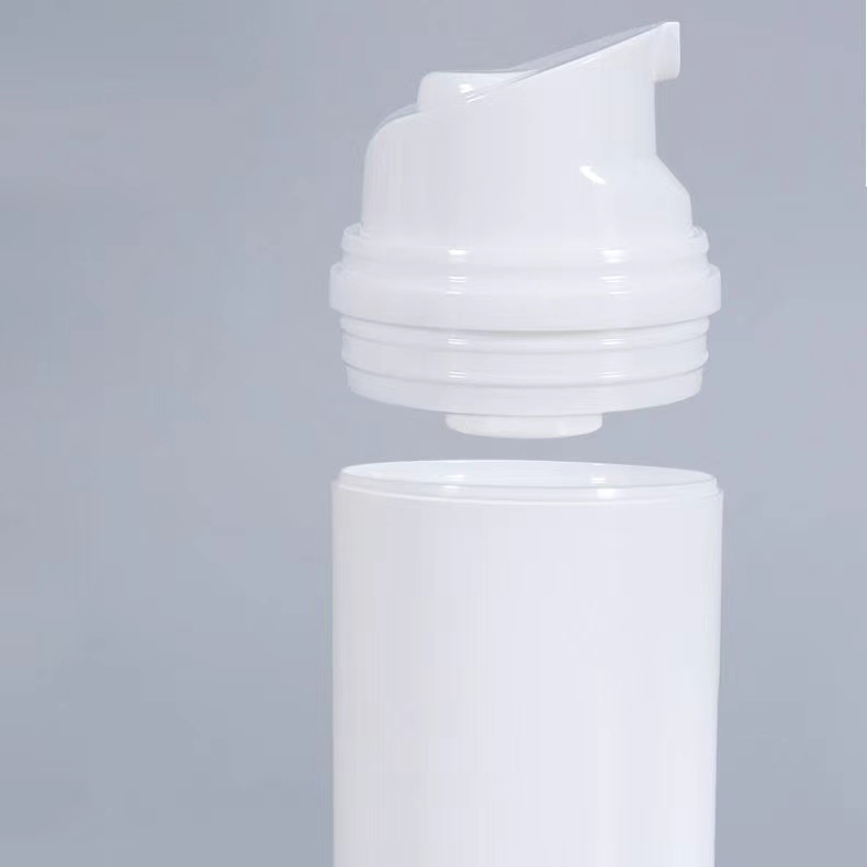 ホワイト カラー クリップ パンプ 空気のない配給瓶 30ml 50ml 80ml 100ml サポート カスタマイズ