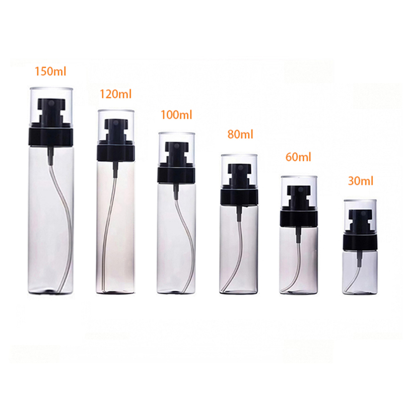 15ml 30ml 50ml 80ml 100ml 120ml ペット 薄霧スプレーボトル クリームポンプ ユニークな透明なプラスチックスプレーポンプボトル