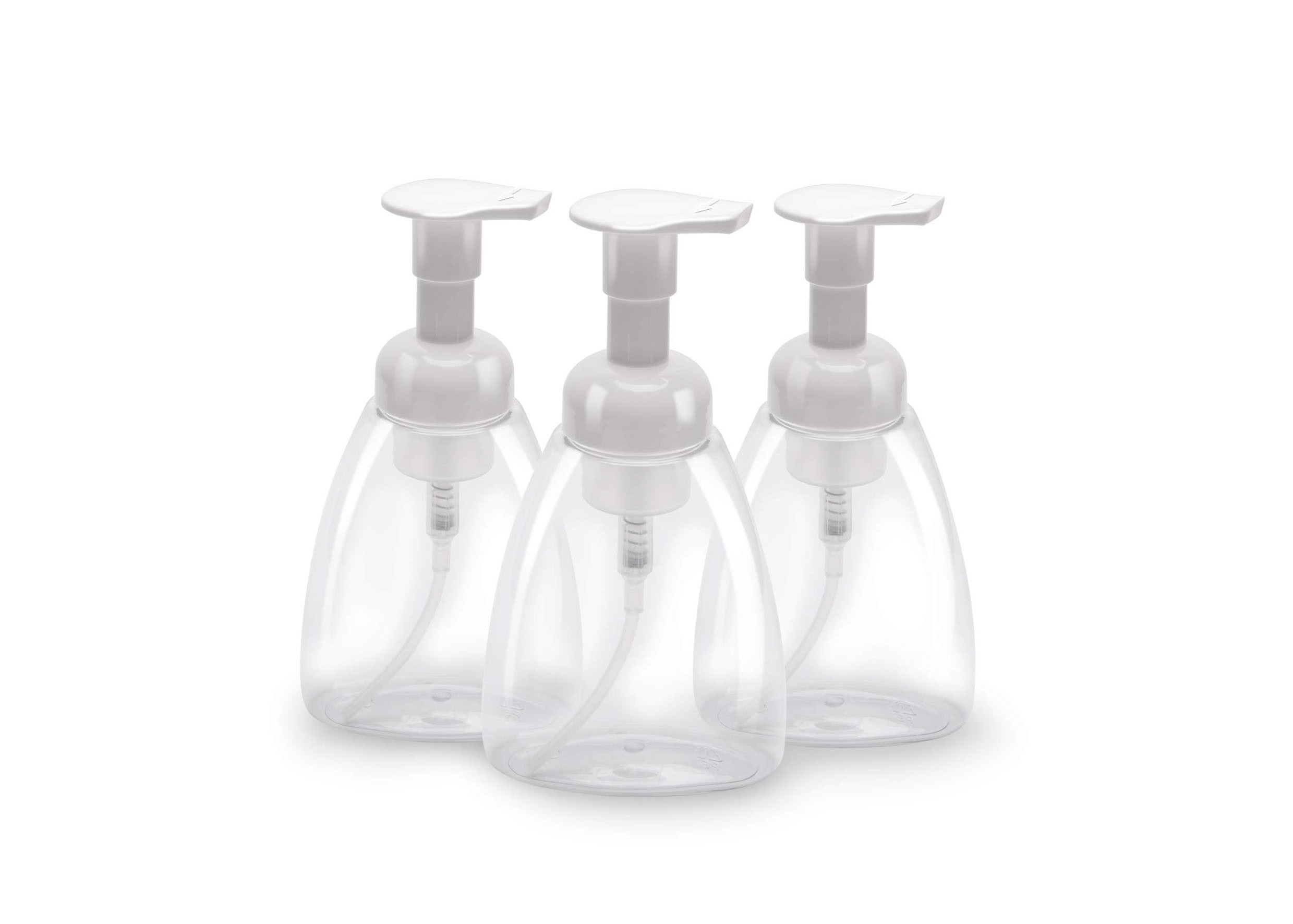 透明な300mlはシャンプーの美顔術の洗剤のための泡ポンプびんを空けます