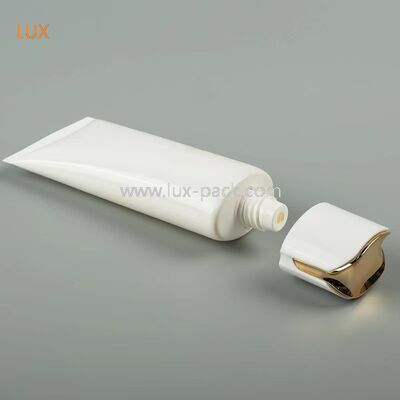 40mm 直径 PE 化粧品 圧縮チューブ 高級 電気塗装 トリム フリップキャップ 空き スキンケアローション